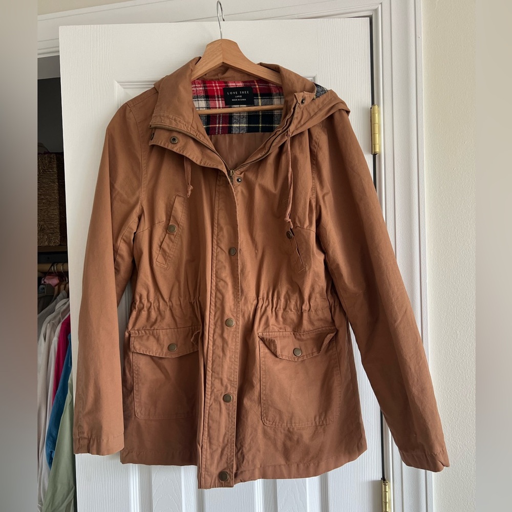Women’s Camel Cargo Jacket